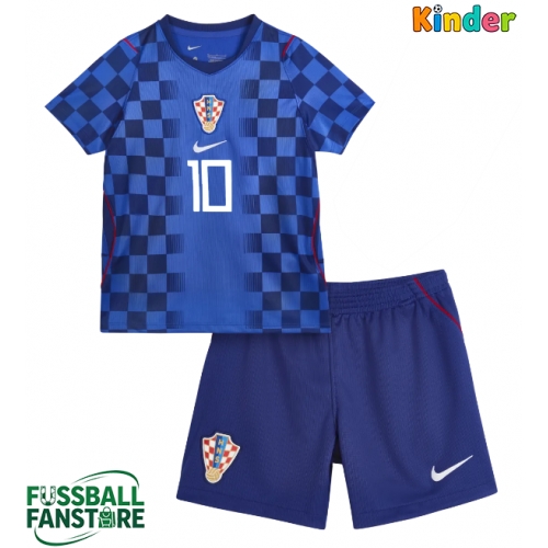 Kroatien Luka Modric #10 Replik Auswärtstrikot Kinder WM 2026 Kurzarm (+ Kurze Hosen)